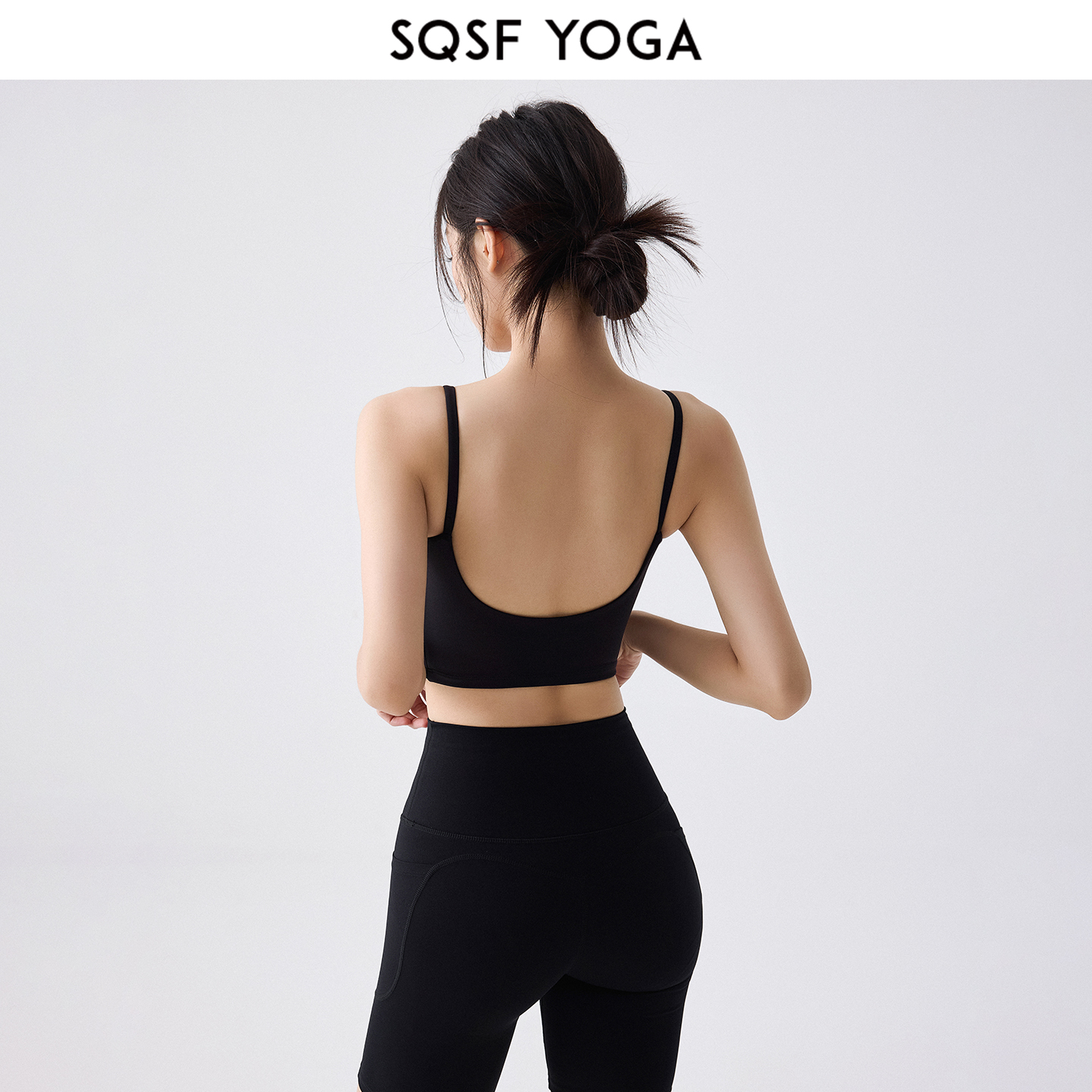 SQSF运动内衣女夏季性感美背健身背心防震跑步外穿瑜伽服吊带文胸