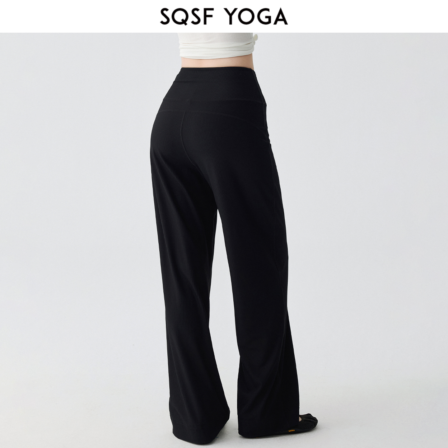 SQSF黑色运动裤女秋冬新款户外跑步健身宽松阔腿休闲裤瑜伽直筒裤