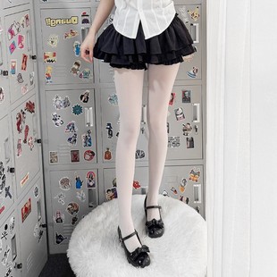 白丝连裤 80d不透丝袜厚黑纯欲春夏显瘦日系学姐 打底袜JK肤色薄款