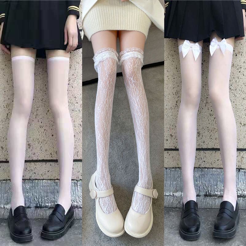 白丝纯欲大腿袜JK超薄日系