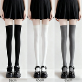JK加长防滑过膝袜女学生压力袜子白色半截丝袜大腿高长筒袜夏薄款