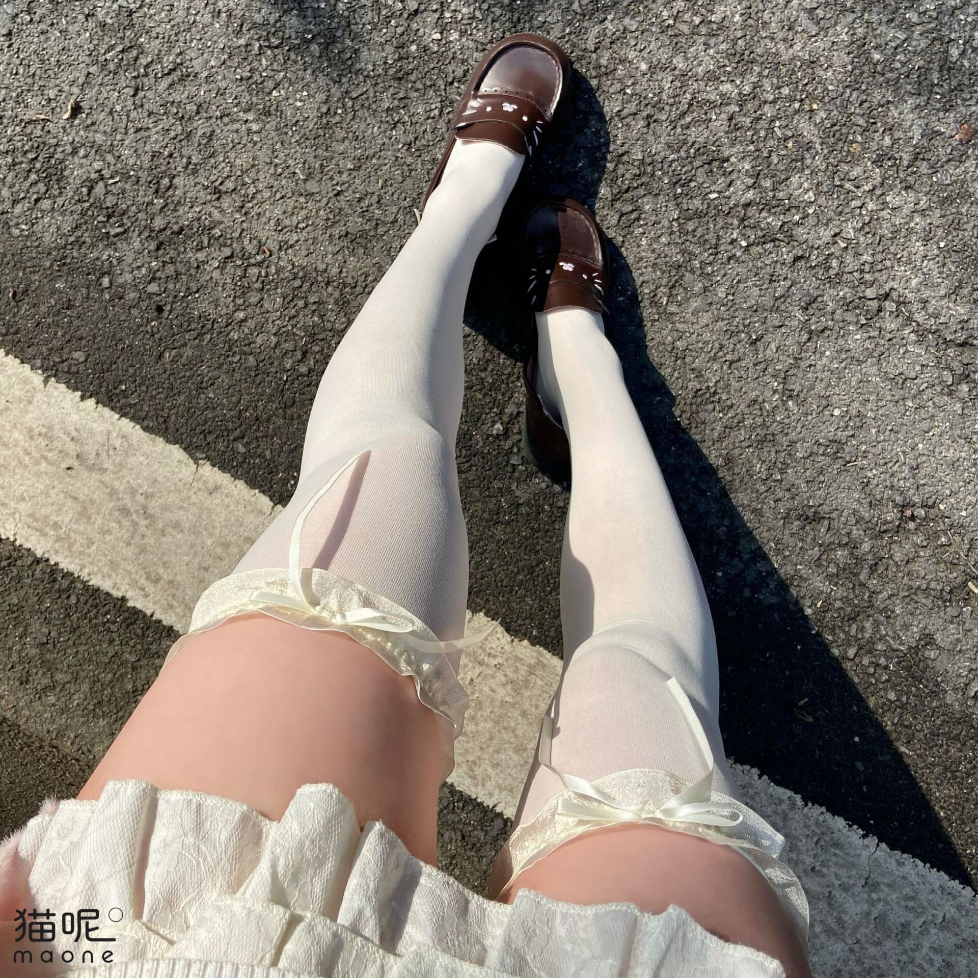 JK洛丽塔天鹅绒过膝袜春夏薄款