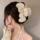 超大号15CM抓夹女2025新款 多发量发夹秋冬毛绒鲨鱼夹盘发夹子头饰