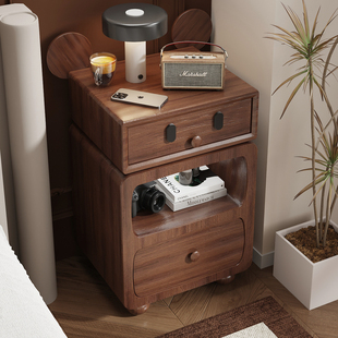 机器人床头柜实木儿童卧室床边柜卡通米奇创意小边柜可爱置储物柜