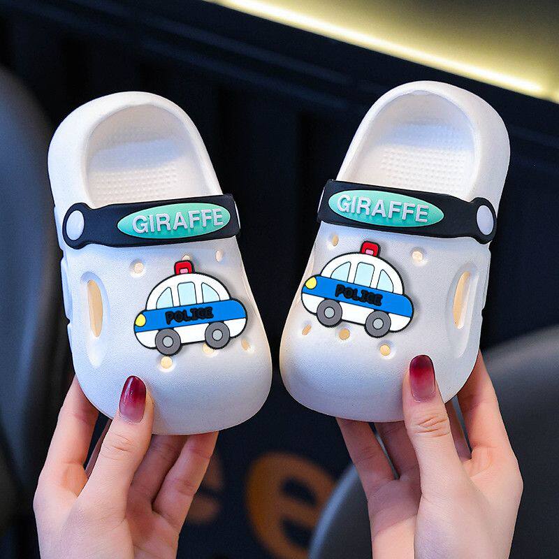 宝宝洞洞鞋儿童拖鞋男童软底防滑中小童婴幼儿女童夏季包头沙滩鞋