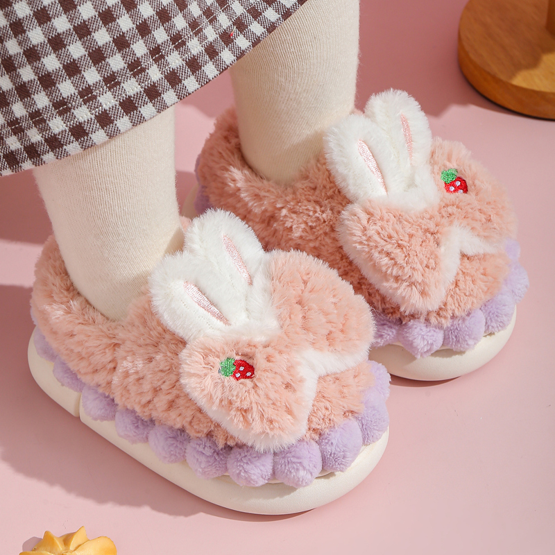 萌笙记冬季公主蝴蝶结儿童棉鞋