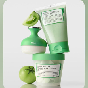 韩国fully绿番茄洁面泥膜[120g+30g] 一泥两用改善角质清爽控油