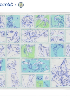 关于她-7点45原创插画二次元动漫周边oc手绘插画双透卡书写纸