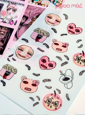 歇斯底里-深井爱丽丝原创插画二次元动漫oc周边可爱贴纸毛绒吧唧