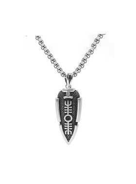 【奥丁之矛】男女项链嘻哈风盾牌吊坠复古维京符号潮派拍照道具