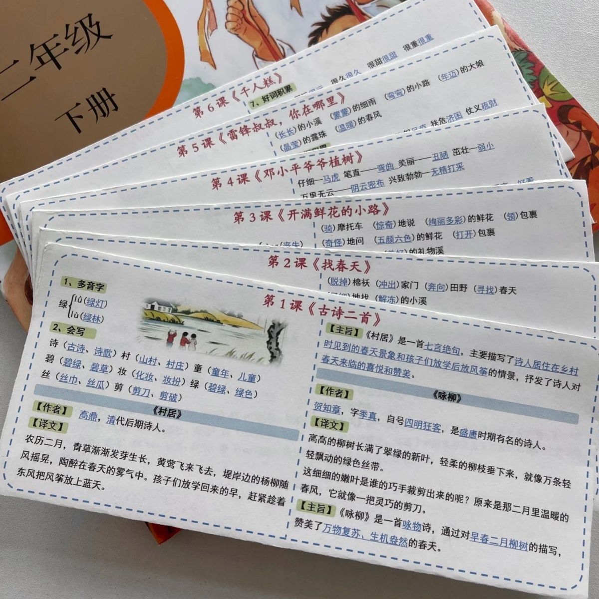 25年新版一二三四五六语文课课贴