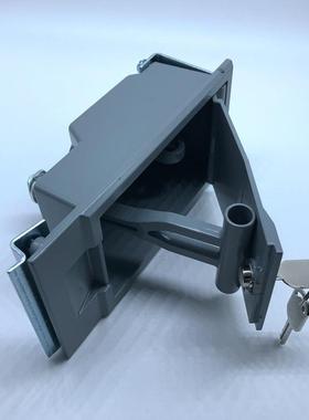 MSH-01带锁芯灰色面板锁，箱变锁，箱式变电站锁，美变配电箱锁