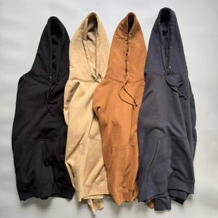 男 落肩连帽加绒卫衣oversize宽松滑板打底厚款 690克重磅外贸 美式