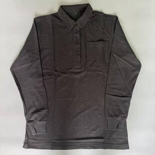 商务休闲多口袋工装 日单外贸 长袖 翻领POLO衫 T恤春秋 日系罗纹男士