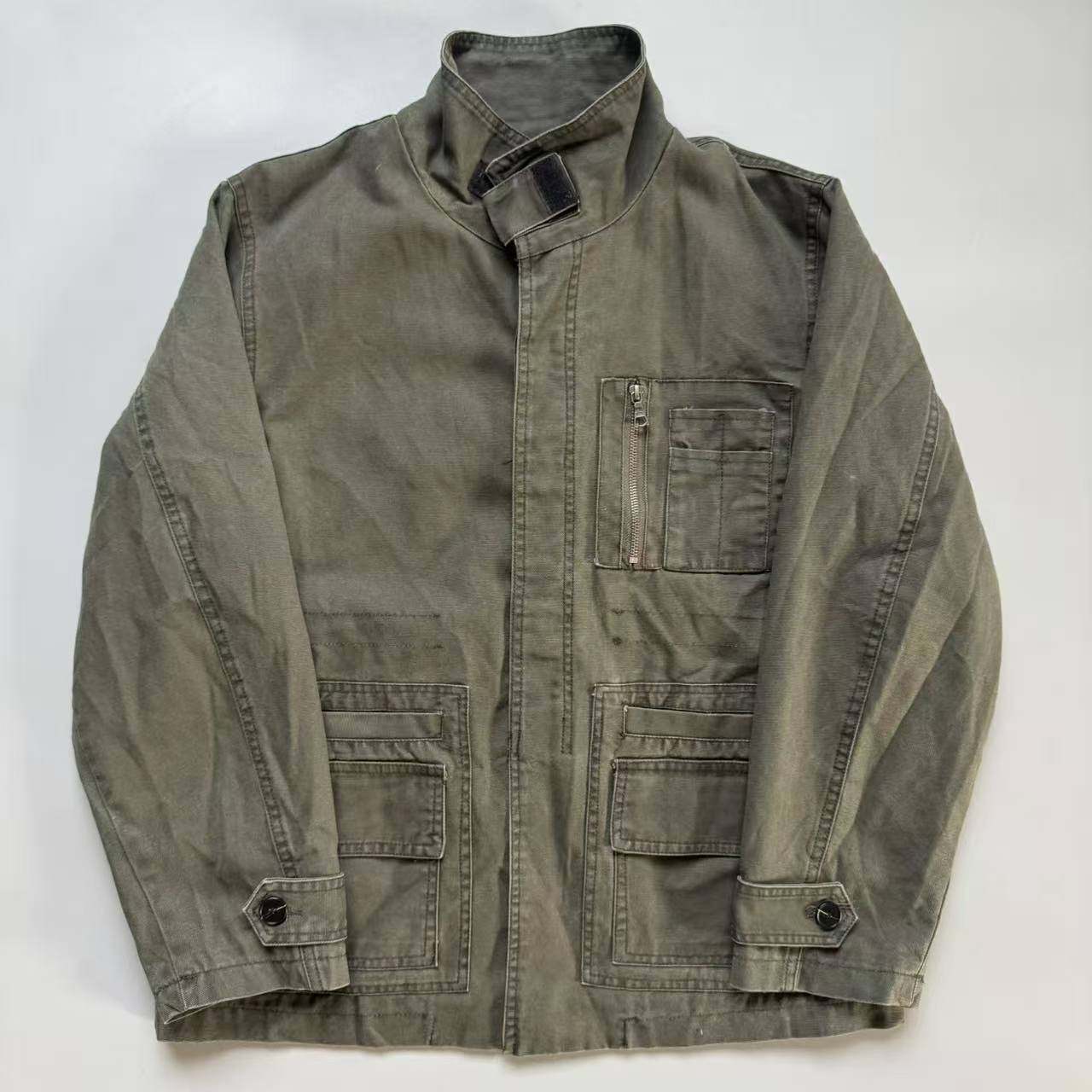 阿美咔叽复古工装风立领军绿色多口袋夹克男宽松外套工装风夹克,男装,夹克,淘宝优惠券,粉丝福利购,淘宝优惠卷