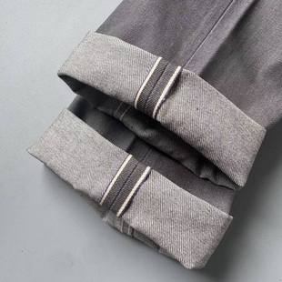 长裤 微锥灰色宽松养牛复古工装 日系原牛赤耳原浆牛仔裤 780克重磅