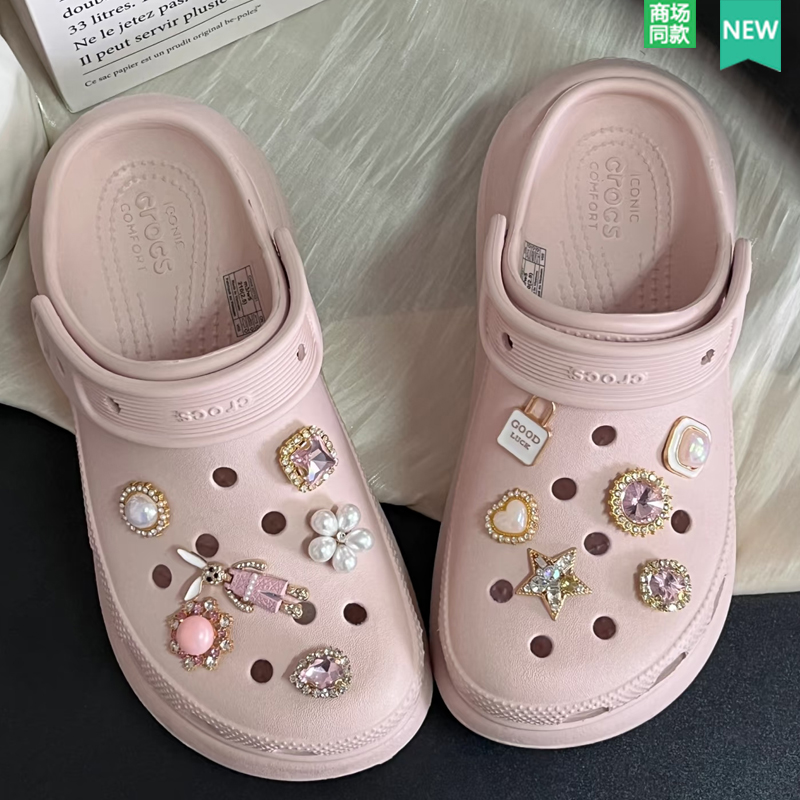 新Crocs鞋花洞洞鞋配饰 卡骆驰配件配饰智必星金属爱丽丝梦游仙境