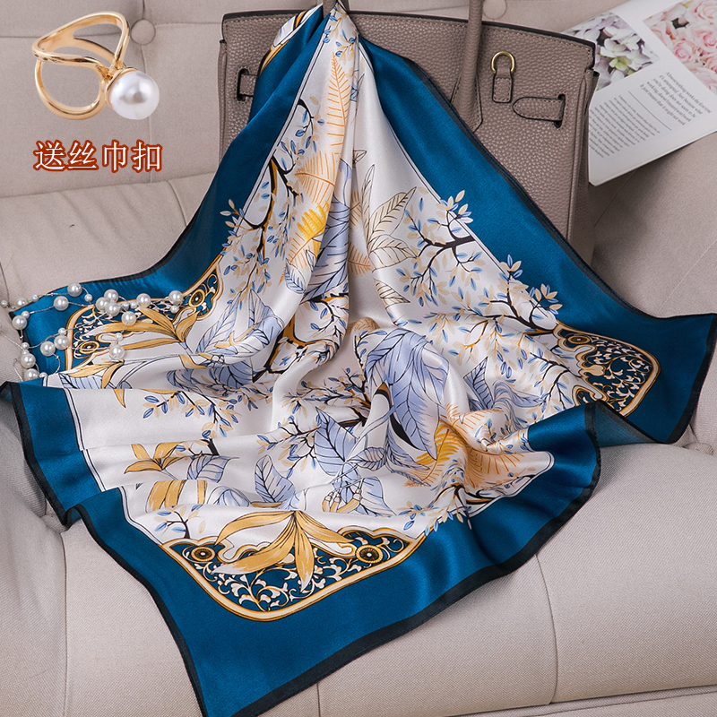 100%桑蚕丝丝巾中小70CM真丝方巾