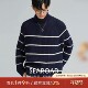 海上公路高领航海针织衫 上衣 撞色横条纹百搭毛衣打底衫 男士 秋冬季