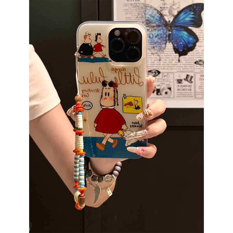 适用苹果亚克力卡通全包防摔