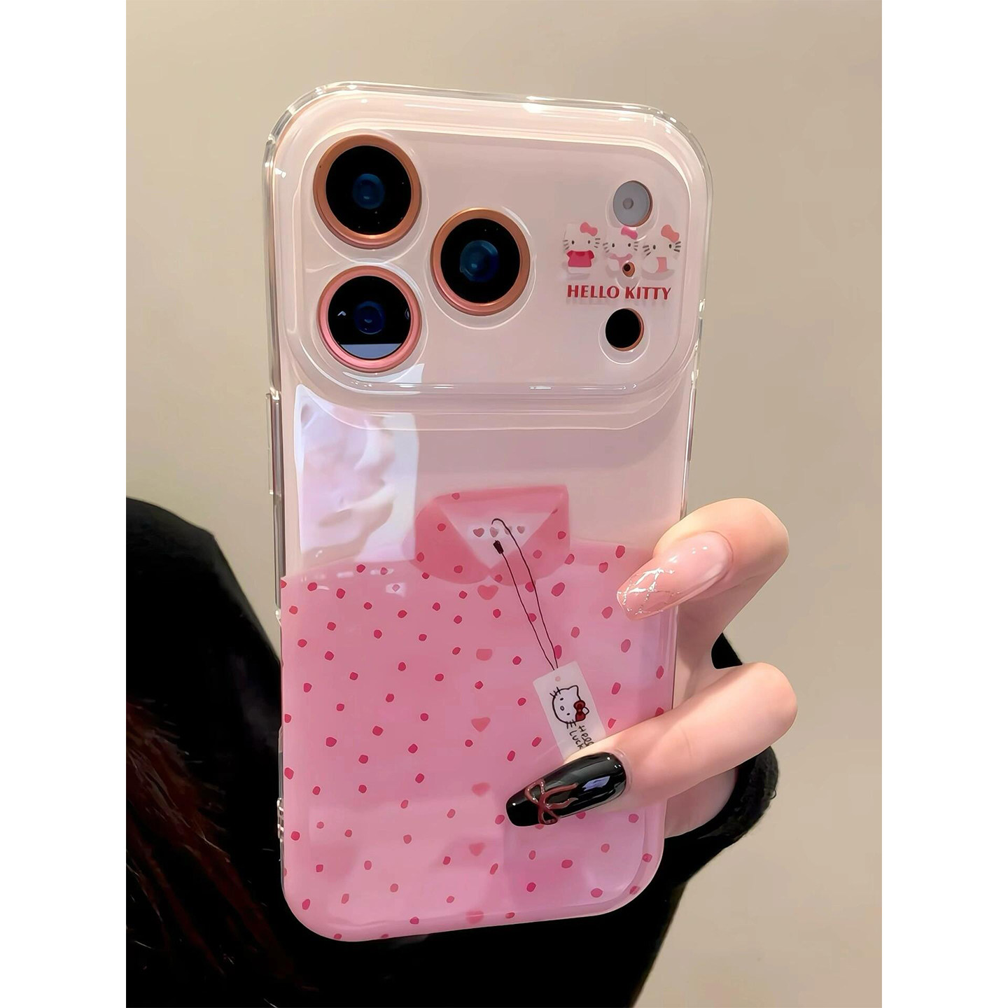 小众可爱涂鸦kitty波点粉衣适用苹果17promax手机壳iPhone17女新款16卡通15日系14少女17Pro防摔16pro保护套,3C数码配件,手机保护套/壳,淘宝优惠券,粉丝福利购,淘宝优惠卷