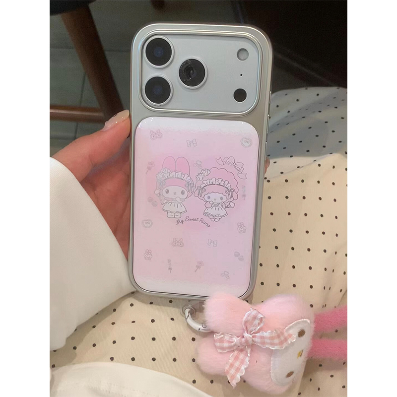 日韩卡通爱心美乐蒂小羊适用苹果17promax手机壳iPhone17女新款16少女心15可爱14带挂绳16Pro防摔15pro保护套