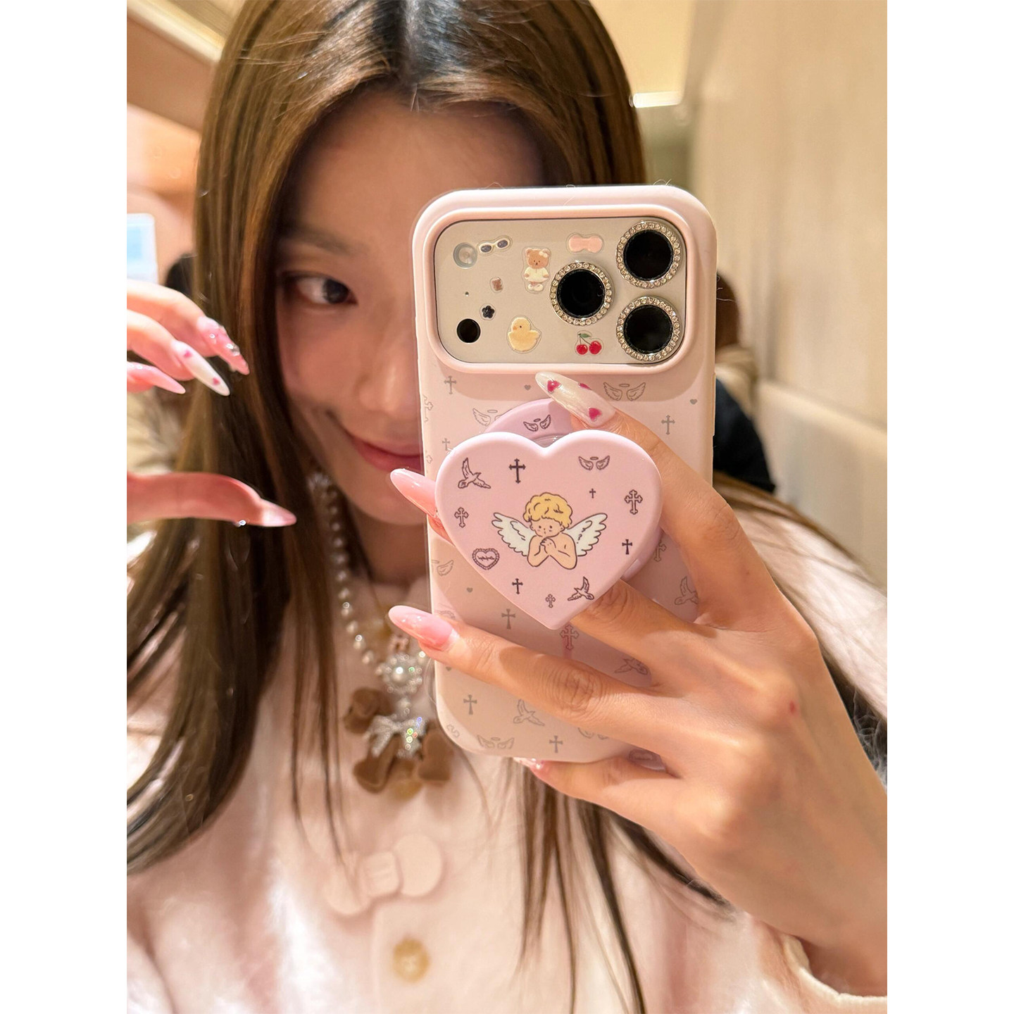 粉色可爱天使男孩十字架适用苹果17promax手机壳iPhone17女新款16磁吸支架15液态硅胶17Pro防摔16pro保护套14,3C数码配件,手机保护套/壳,淘宝优惠券,粉丝福利购,淘宝优惠卷