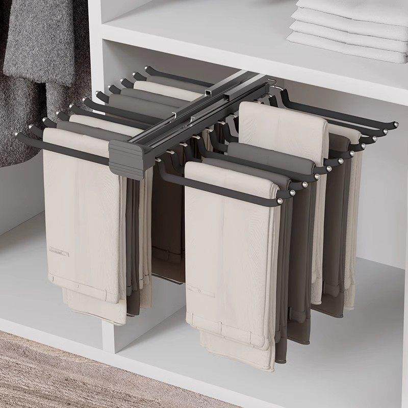 德国抽拉裤架可伸缩滑轨衣柜内置挂裤子神器裤抽架五金配件多功能,基础建材,柜内裤架,淘宝优惠券,粉丝福利购,淘宝优惠卷