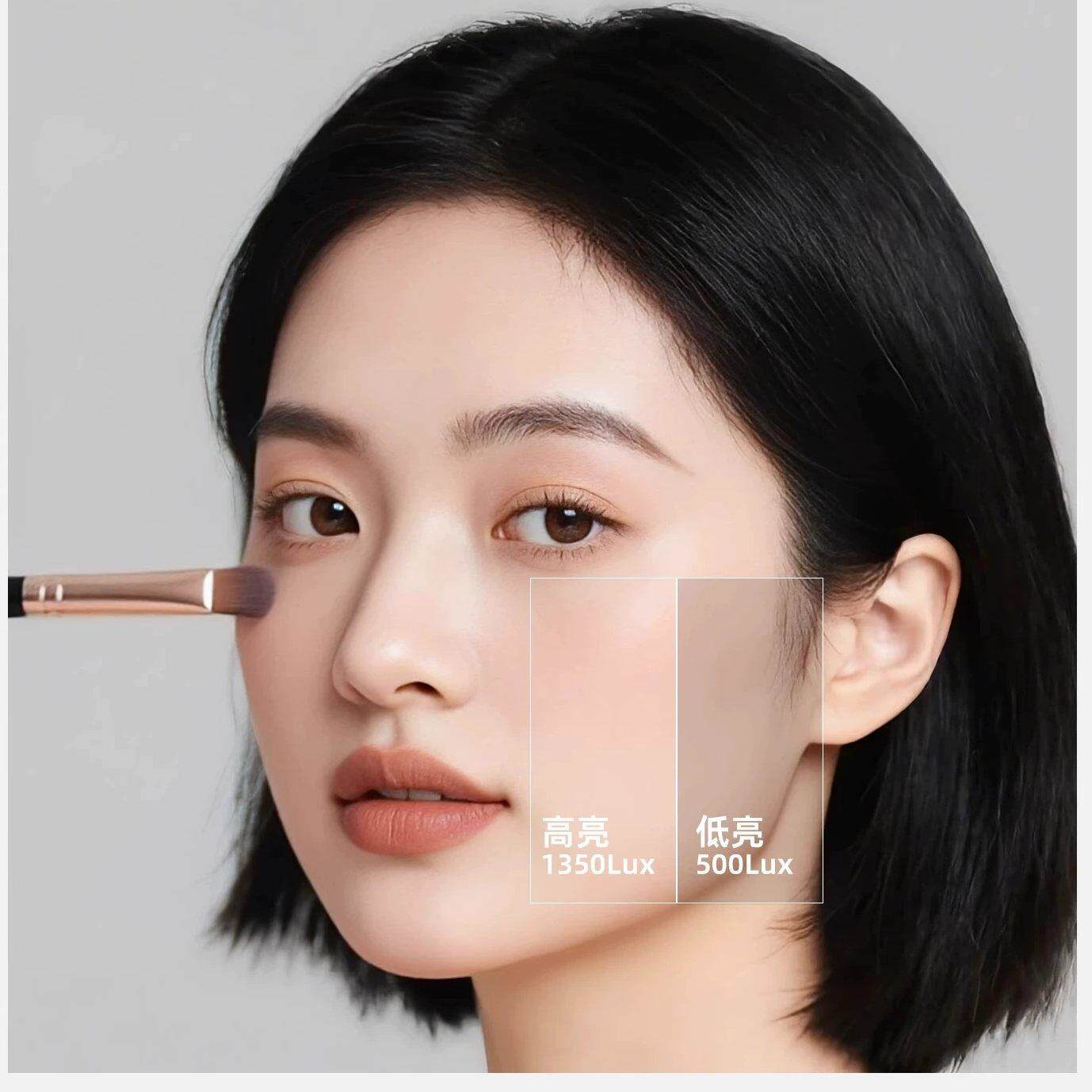 日本优选圆镜能化妆大镜led带灯面桌台式高清美妆补XMYHZJ-1光梳