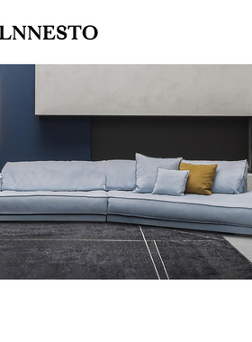 意式极简异形沙发Budapest转角布艺沙发现代简约布达佩斯弧形沙发