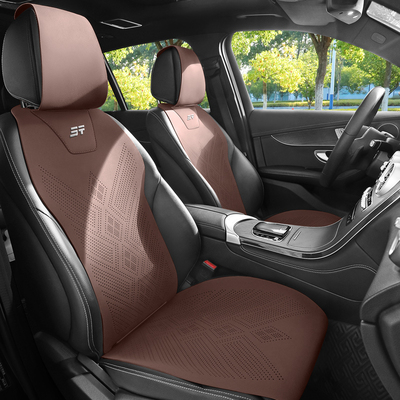 汽车坐垫套四季通用座椅套车垫马鞍垫翻毛皮座垫座套通风全包车内