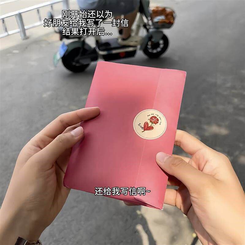 速发手绘玫瑰花信封贺卡创意立体惊喜祝福卡片可折叠送友情侣礼物