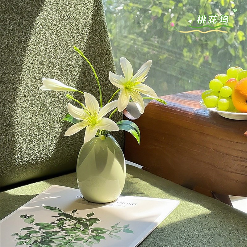 速发小清新仿真水仙花摆件家居装饰餐桌桌面花艺玄关会议桌花摆设