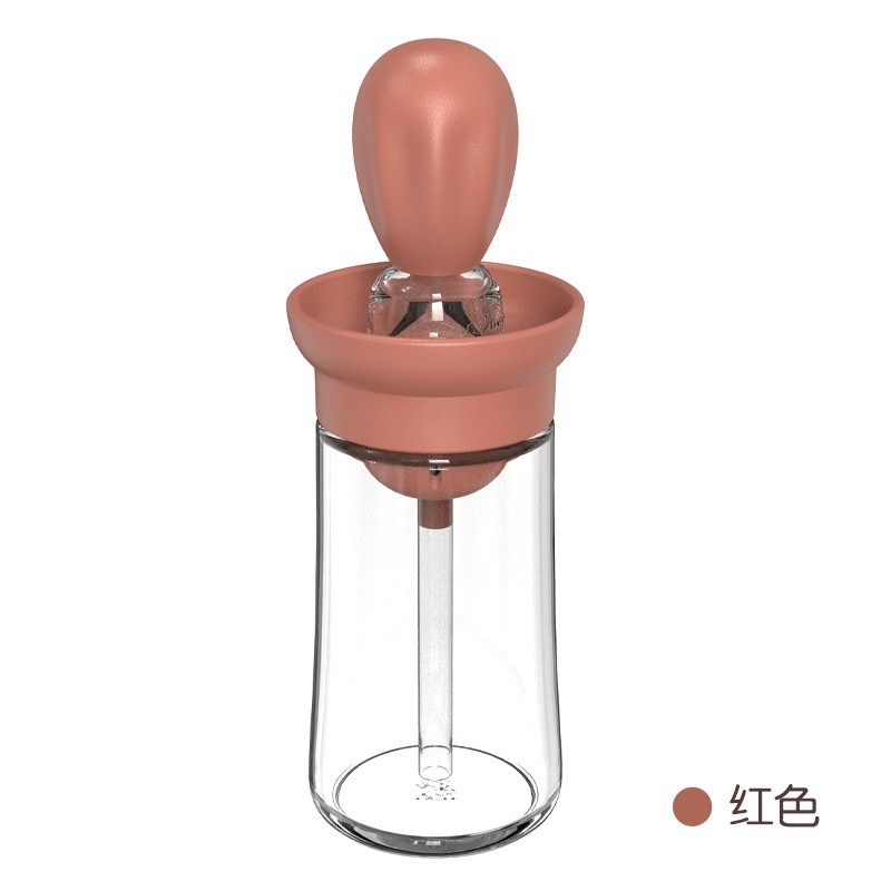 速发创胶新款硅意刷头刷刷瓶厨房按压式出油计量油瓶级油油壶现货