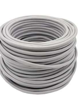 26AWG RJ50纯铜线材10P10C圆线双绞线带屏蔽10芯灰色工程线散线