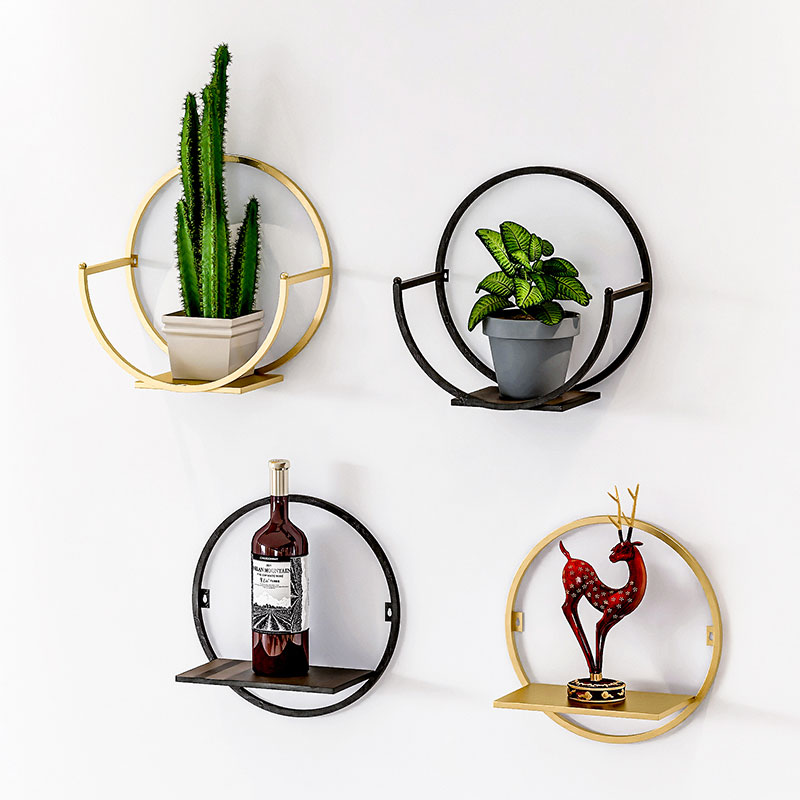 简约免打孔阳台壁挂式花盆架餐厅墙面花篮架客厅墙上绿萝置物花架