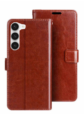 适用三星A15 A25 A35A53 5G翻盖皮套M33手机壳A23保护套A13-4g全包A13 5G/A04S/A047F/DS防摔A04E插卡A04CORE