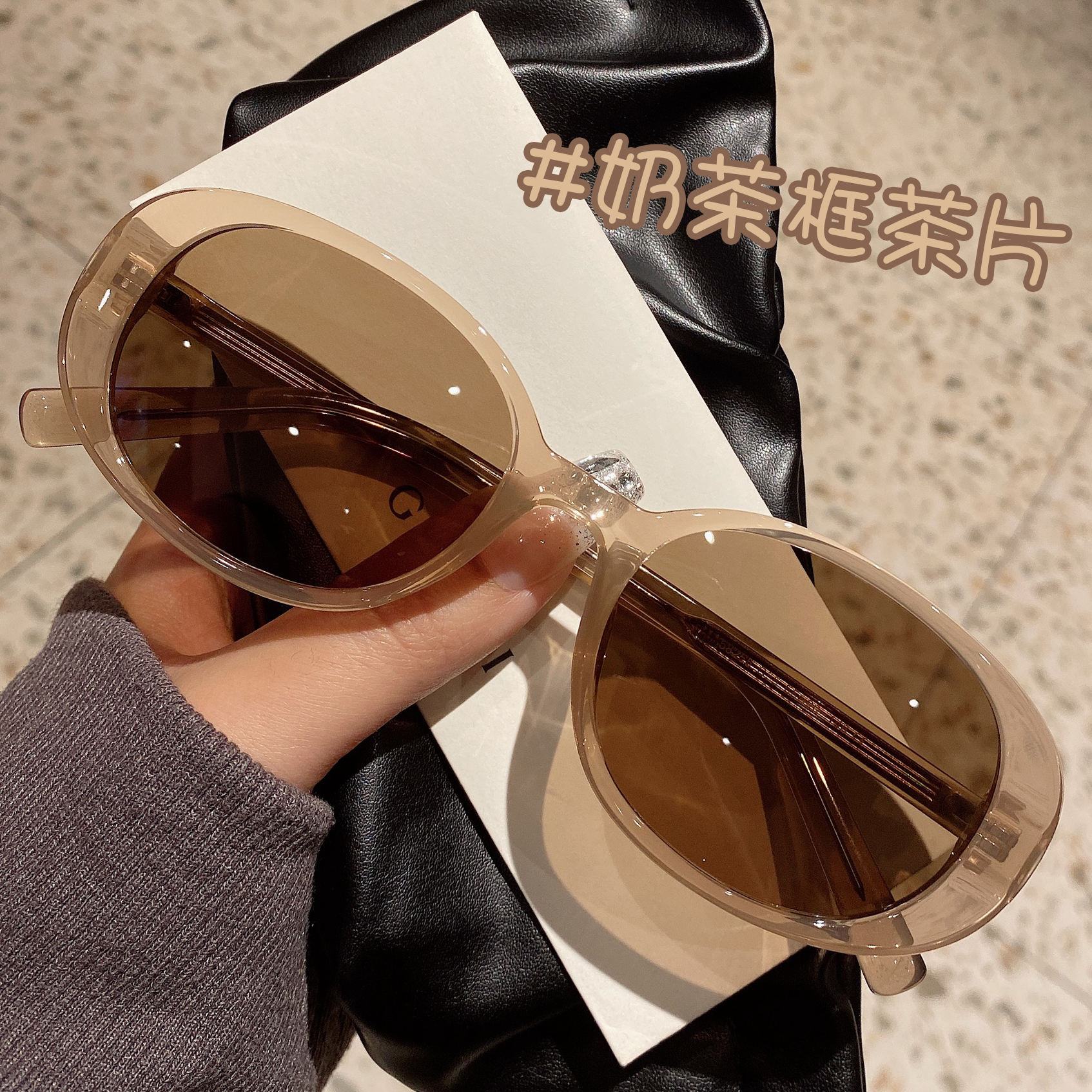 茶色墨镜女款2025新款高级感大脸显瘦防紫外线偏光太阳镜开车专用