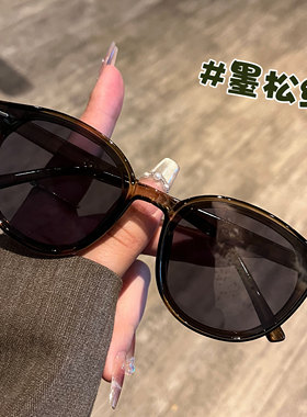 橄榄绿墨镜女款2025新款高级感防紫外线太阳镜男大脸显瘦开车专用