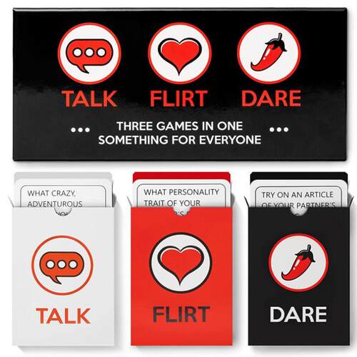 热销桌游英文alk Flirt Dare情侣浪漫谈话敢于冒险游戏卡牌