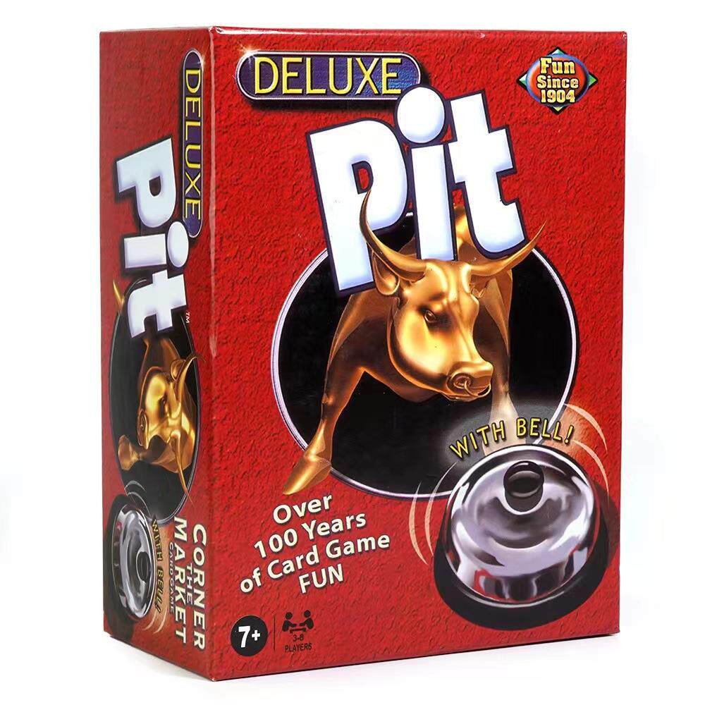 英文Deluxe pit金牛图片识卡按铃铛抢得快朋友休闲聚会亲子游戏卡