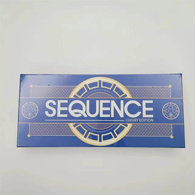 跨境英文版sequence game序列迷阵桌游 花式五子棋游戏卡牌批发