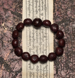 藏地瑜伽士修持【爆老千系糖球玛瑙古珠】顶配老麒麟眼佛珠手串