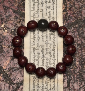 藏地瑜伽士修持【爆老千系糖球玛瑙古珠】顶配老凤眼佛珠手串