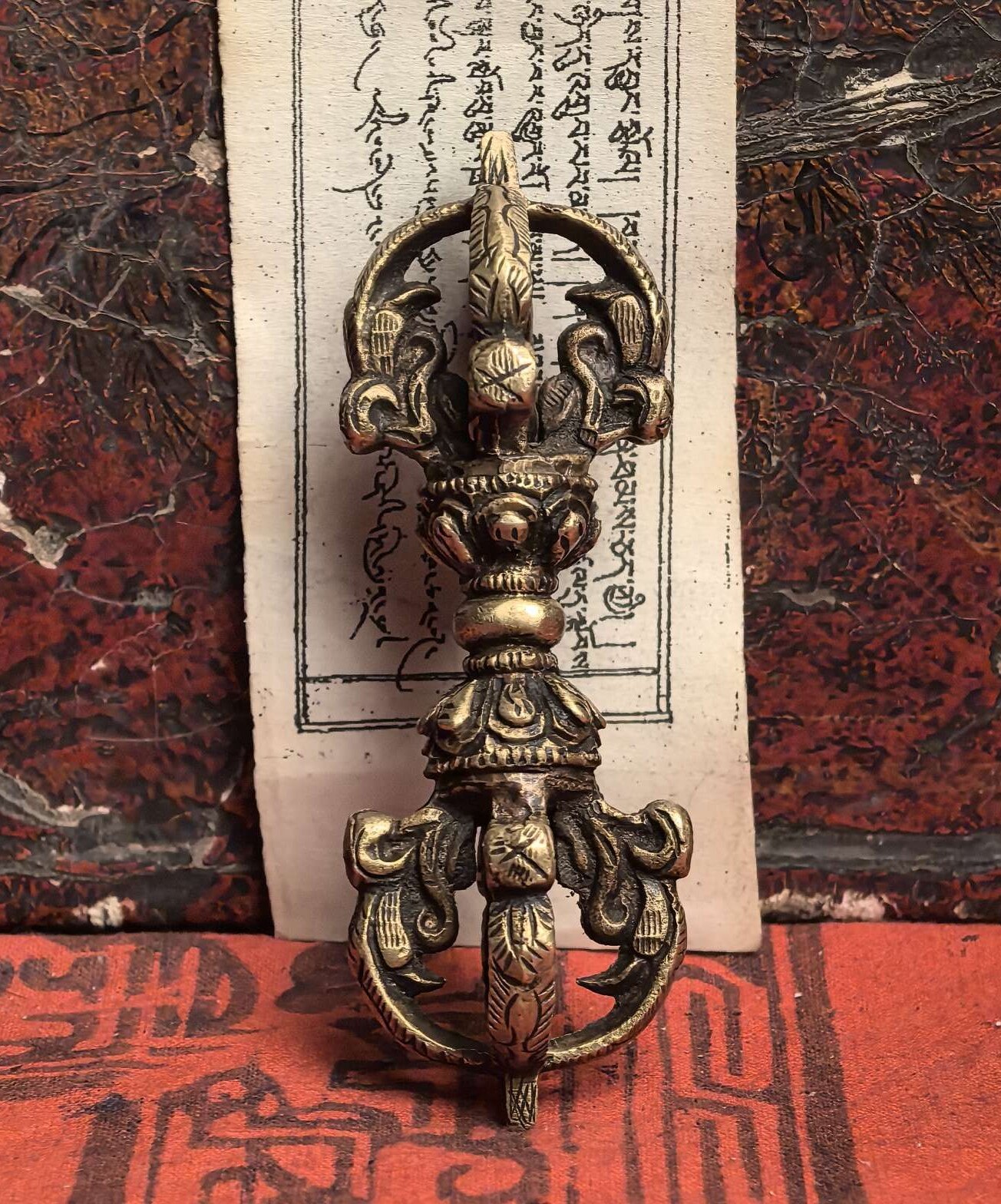 清末民初藏地修持【五股多吉老法器】手工暂刻 恭候结缘