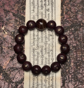 藏地瑜伽士修持【爆老千系糖球玛瑙古珠】顶配老凤眼佛珠手串