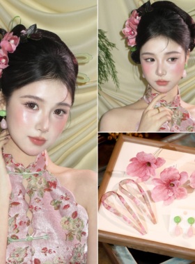 新中式头花甜美郁金香造型发饰