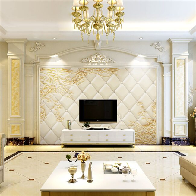 wz电视背景墙壁纸自粘墙纸墙贴3d立体欧式浮雕装饰贴画10d客厅墙