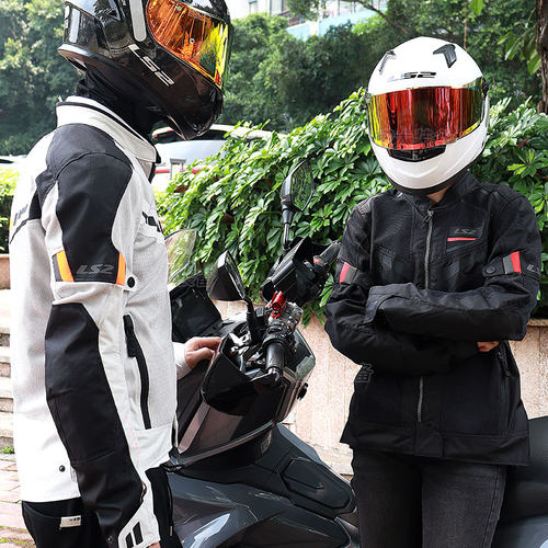 LS2摩托车网眼骑行服夏季透气男女防摔摩旅通勤机车赛车服 MJ158