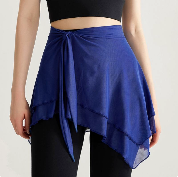 跑步罩裙網紗防走光一片裙外搭